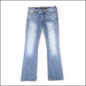 Lucky Brand Lolita Bootcut Jeans Women 4 / 27 Medium Blue Wash Stretch Flare Y2K
